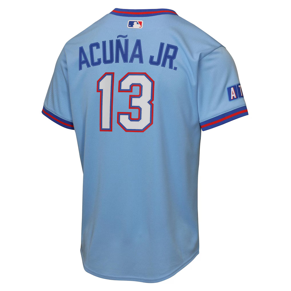 Atlanta Baseball Jersey Light Blue Acuna Jr 13 Fan Edition