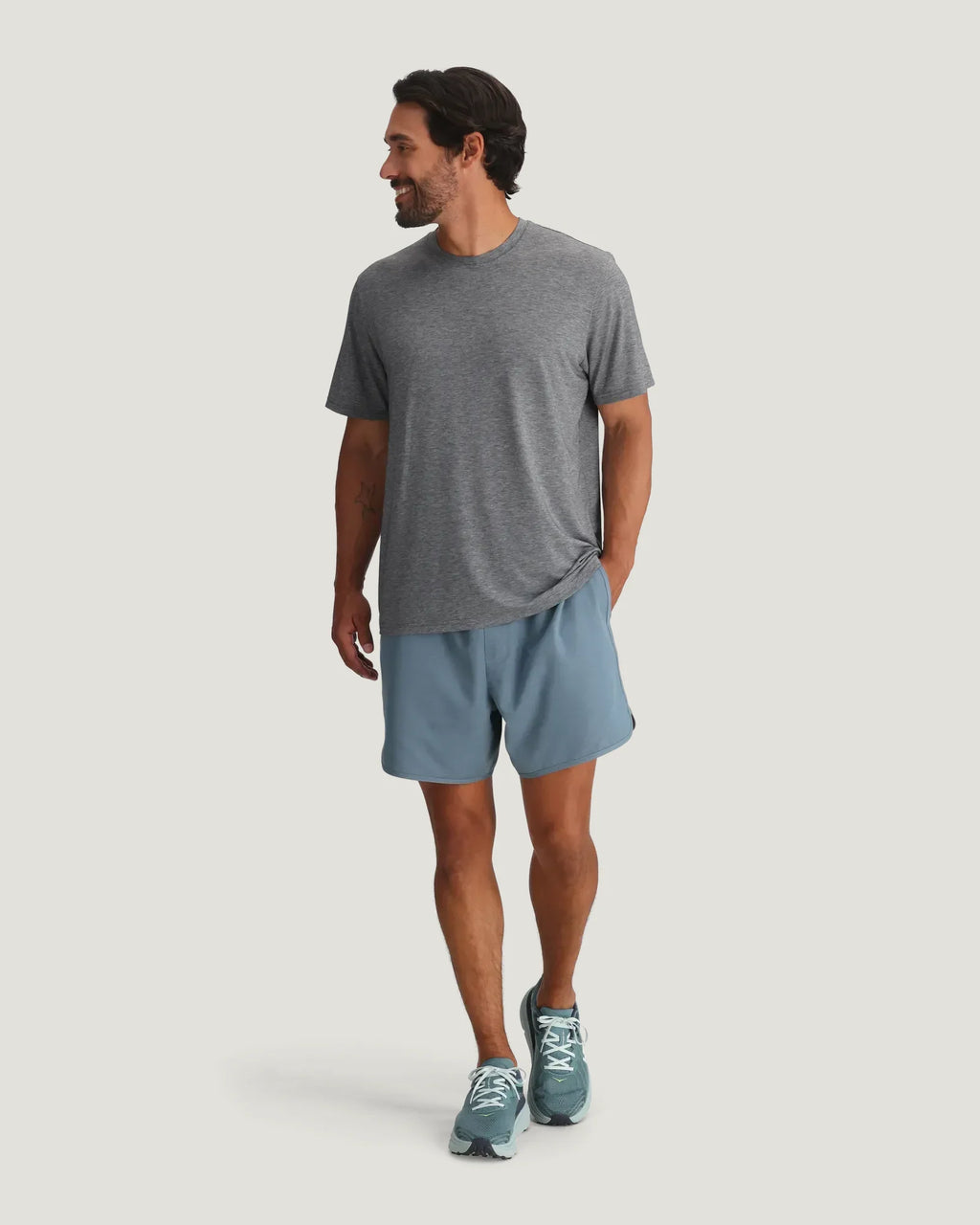 Men's Elevate Lightweight Tee - Heather Grey