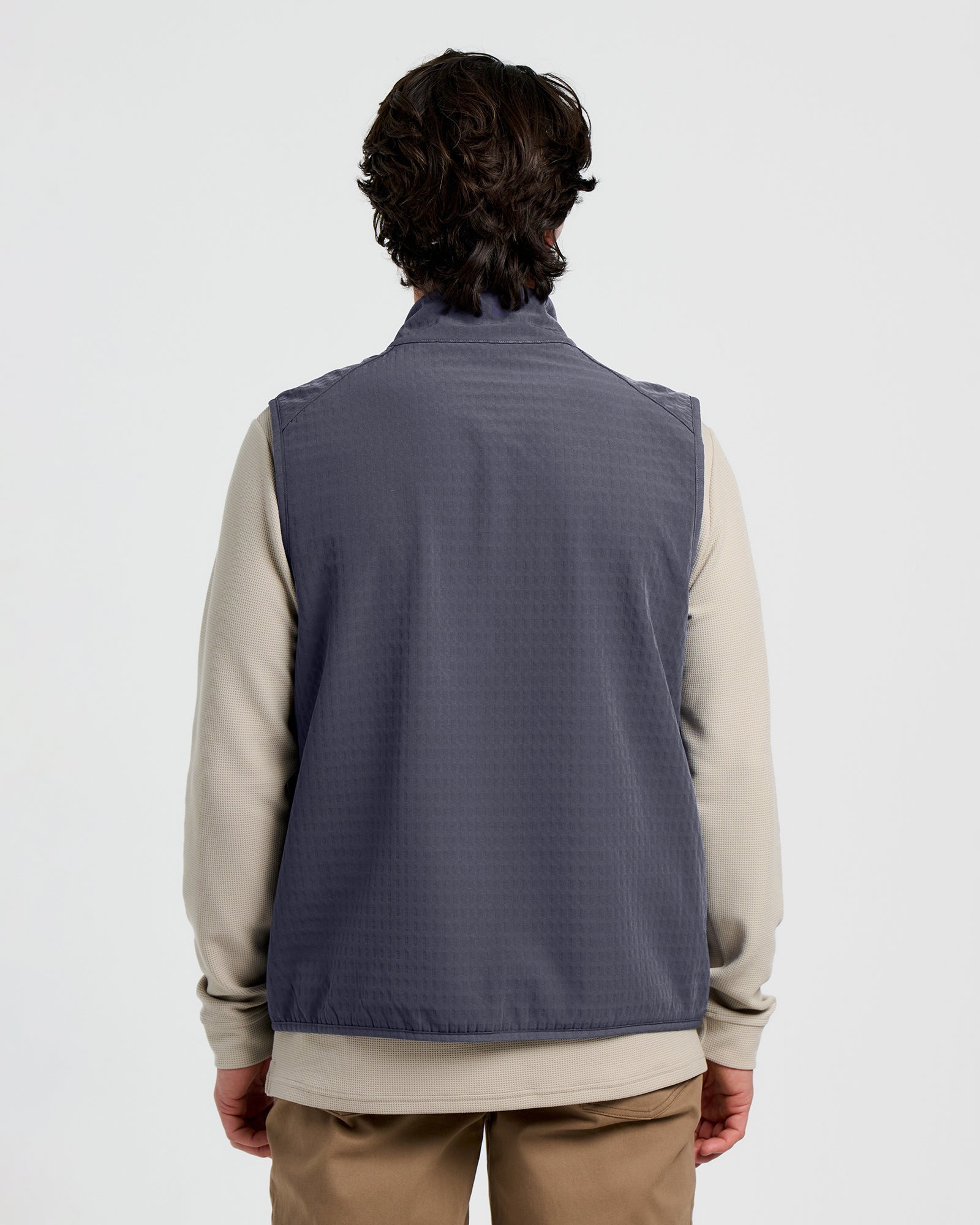 Men's Gridback Fleece Vest - Storm Cloud