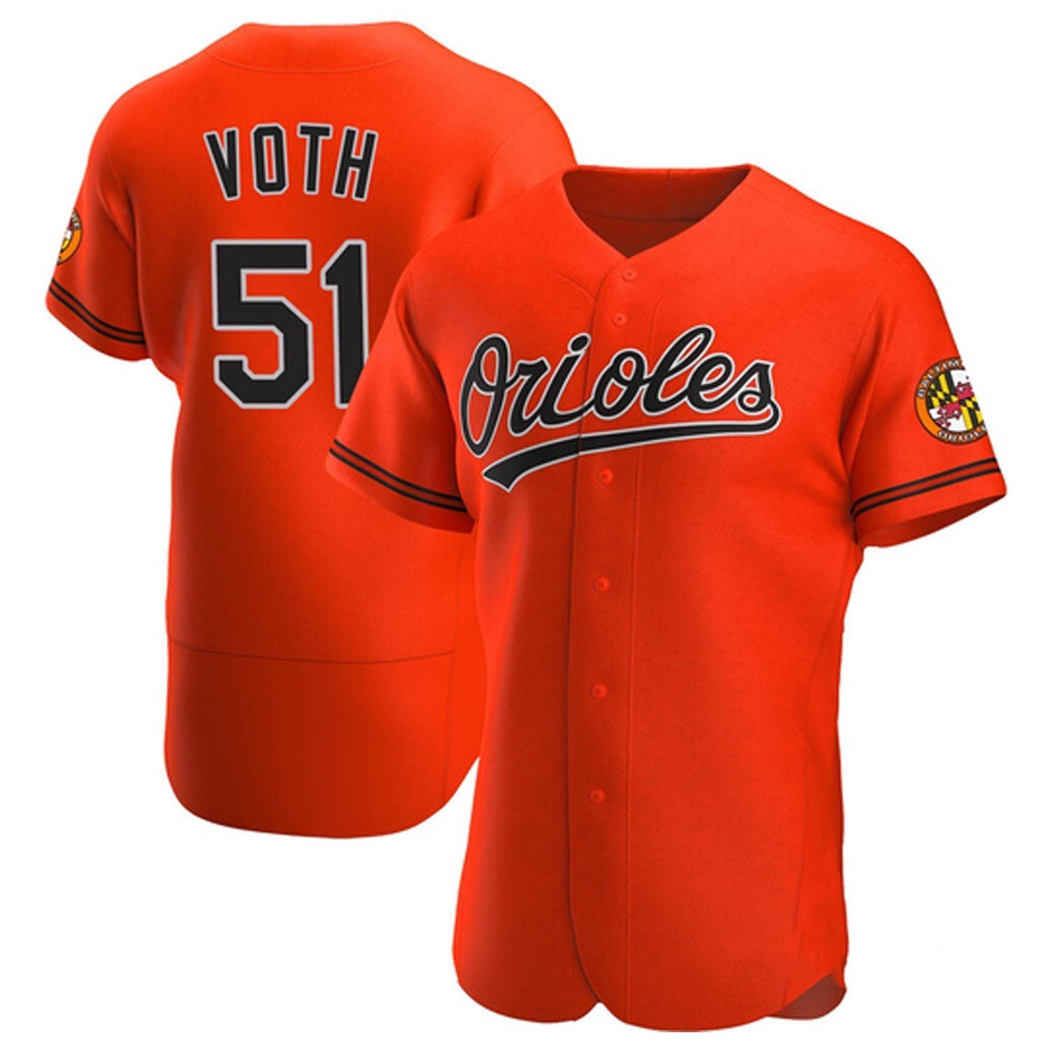 Austin Voth Baltimore Orioles 51 Jersey