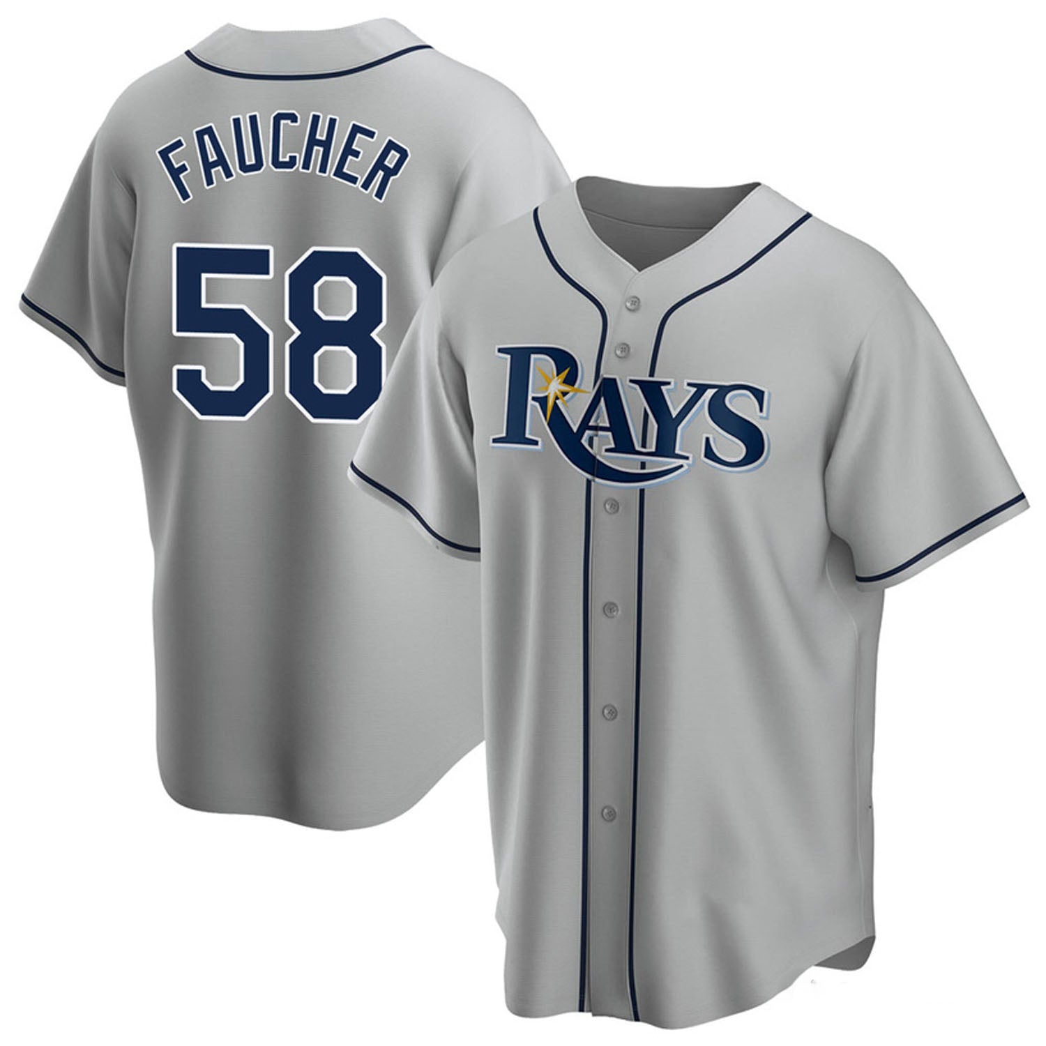 Calvin Faucher Tampa Bay Rays 58 Jersey