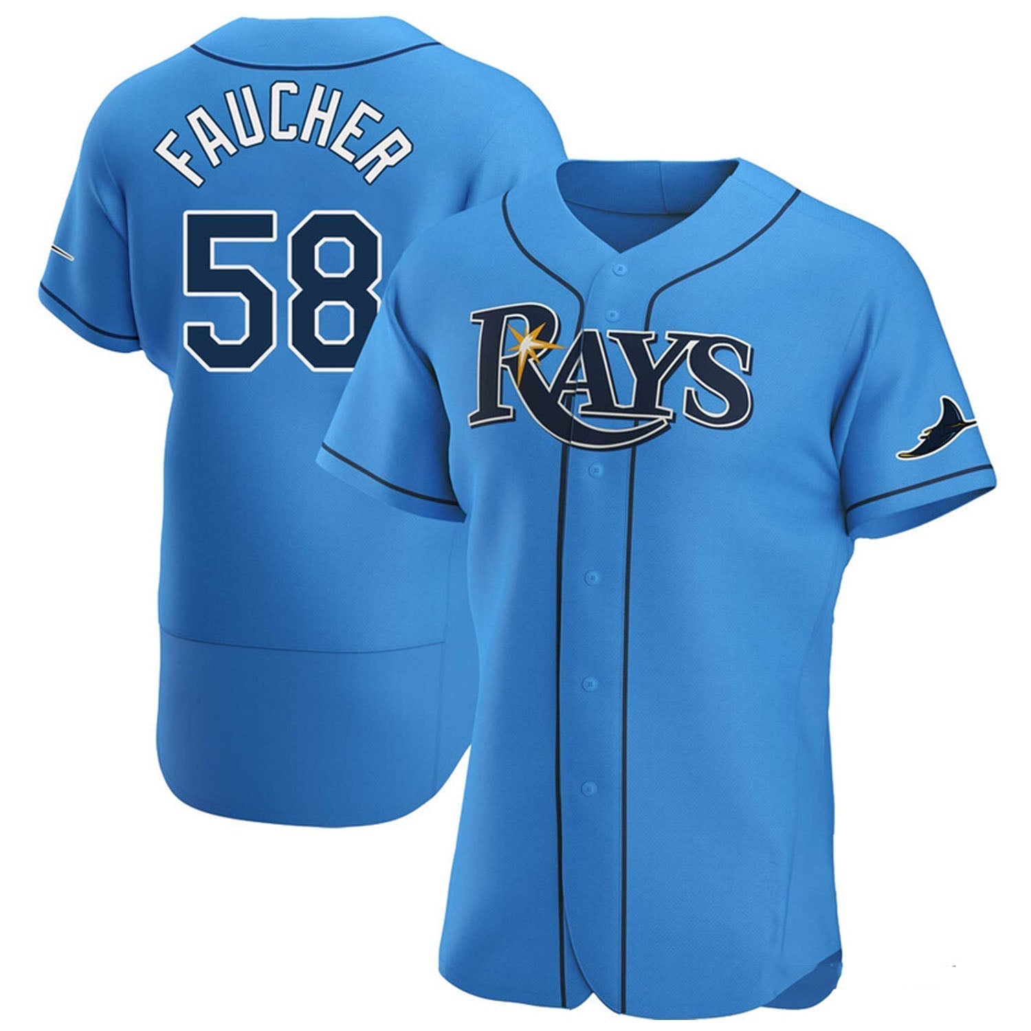 Calvin Faucher Tampa Bay Rays 58 Jersey