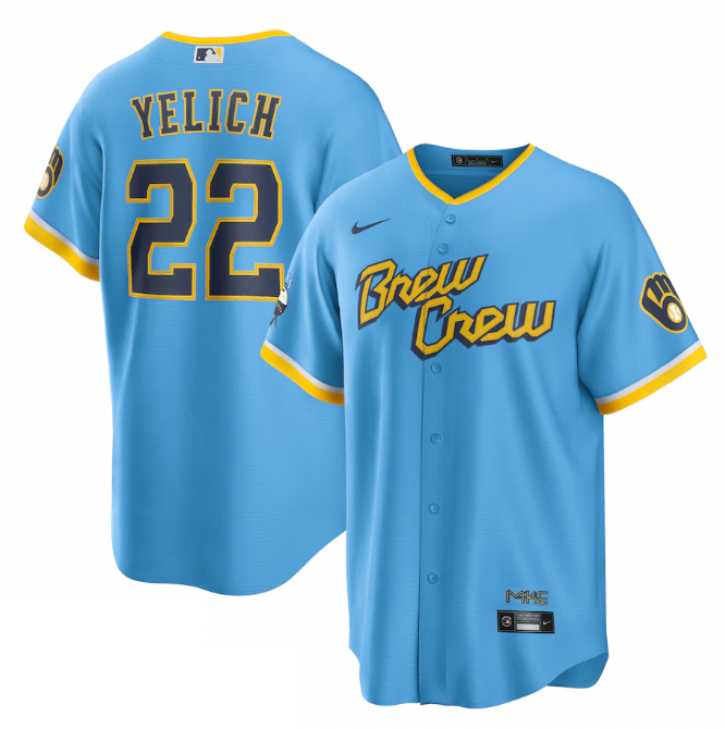 Christian Yelich Milwaukee Brewers 22 Jersey