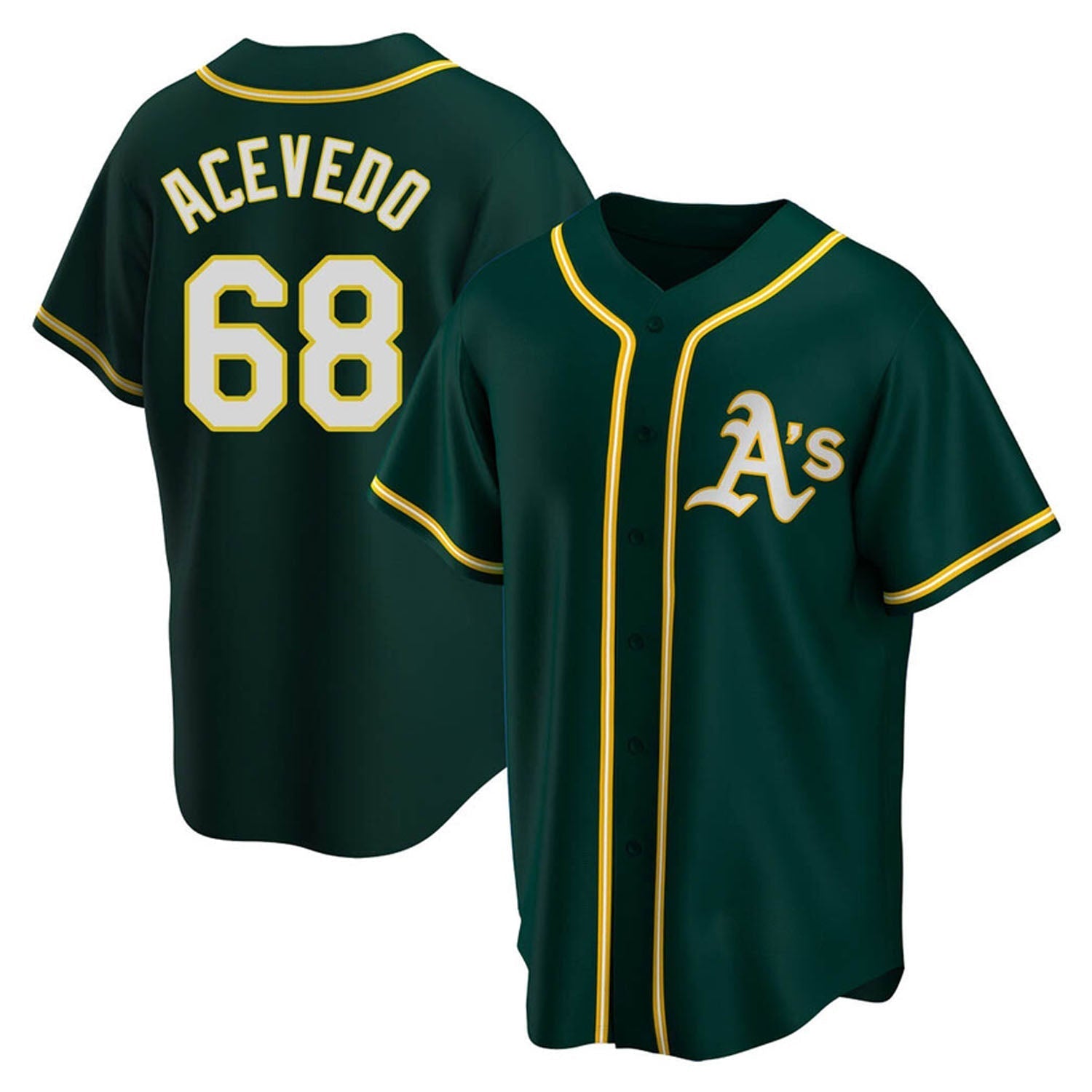 Domingo Acevedo Oakland Athletics 68 Jersey