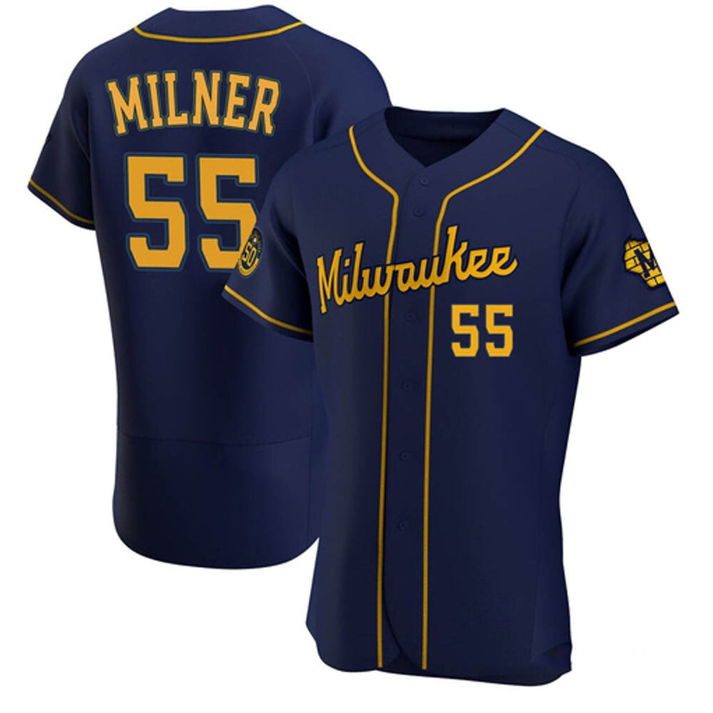 Hoby Milner Milwaukee Brewers 55 Jersey
