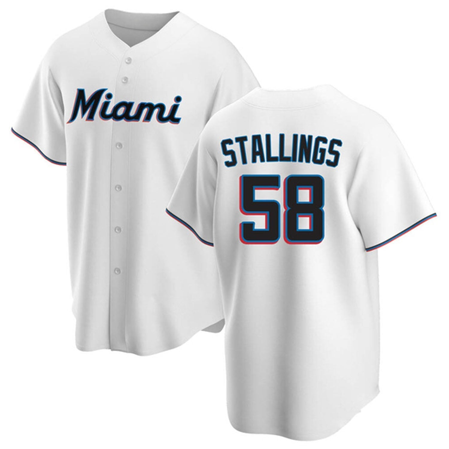 Jacob Stallings Miami Marlins 58 Jersey