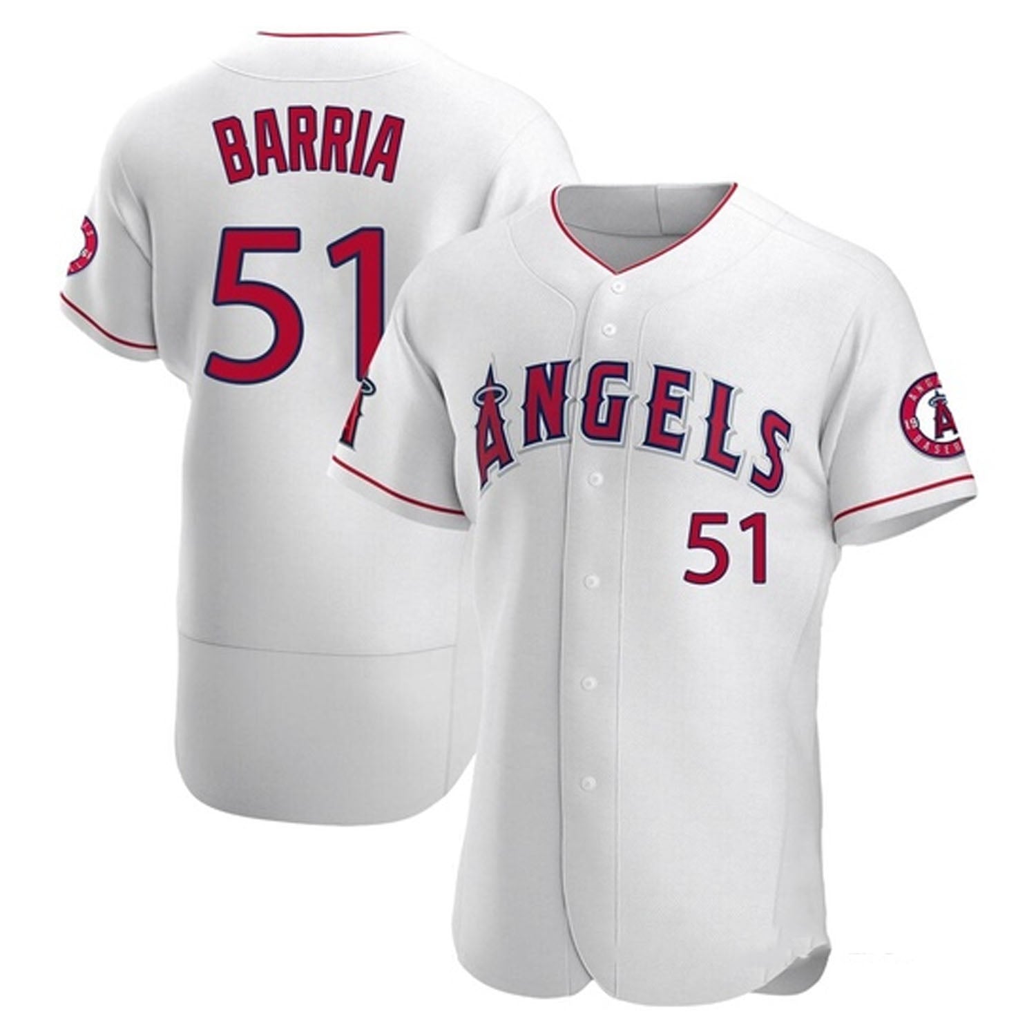Jaime Barria Los Angeles Angels 51 Jersey