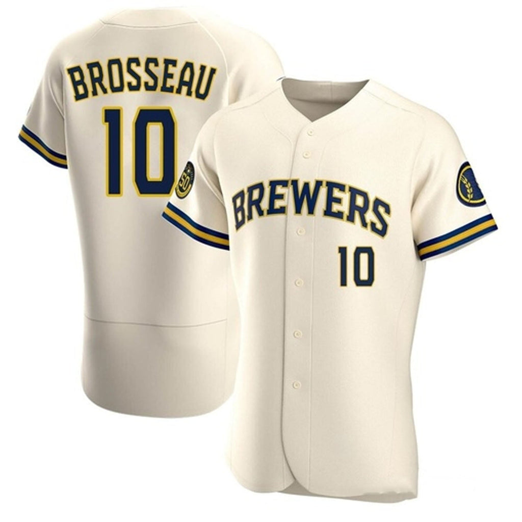 Mike Brosseau Milwaukee Brewers 10 Jersey