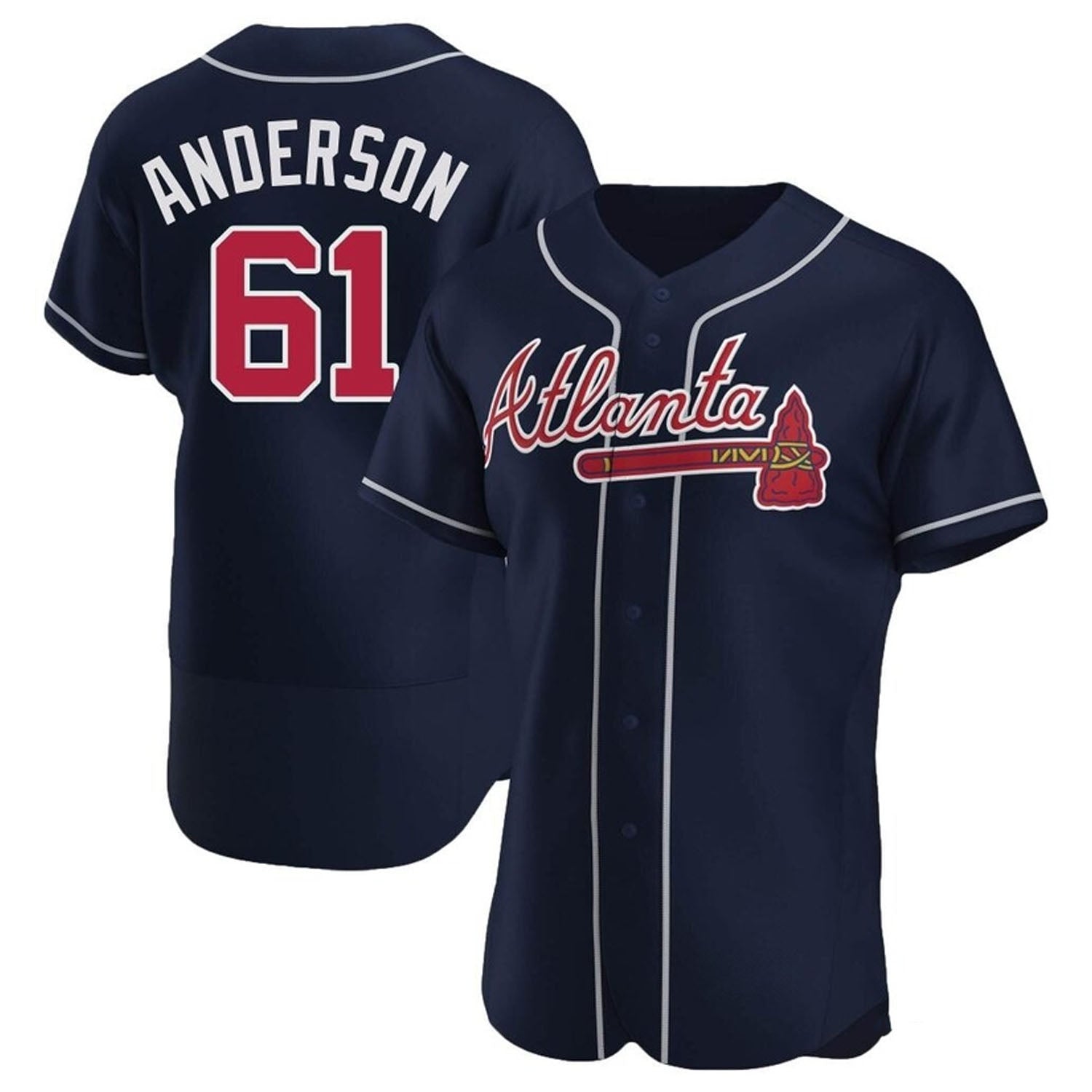 Nick Anderson Atlanta Braves 61 Jersey