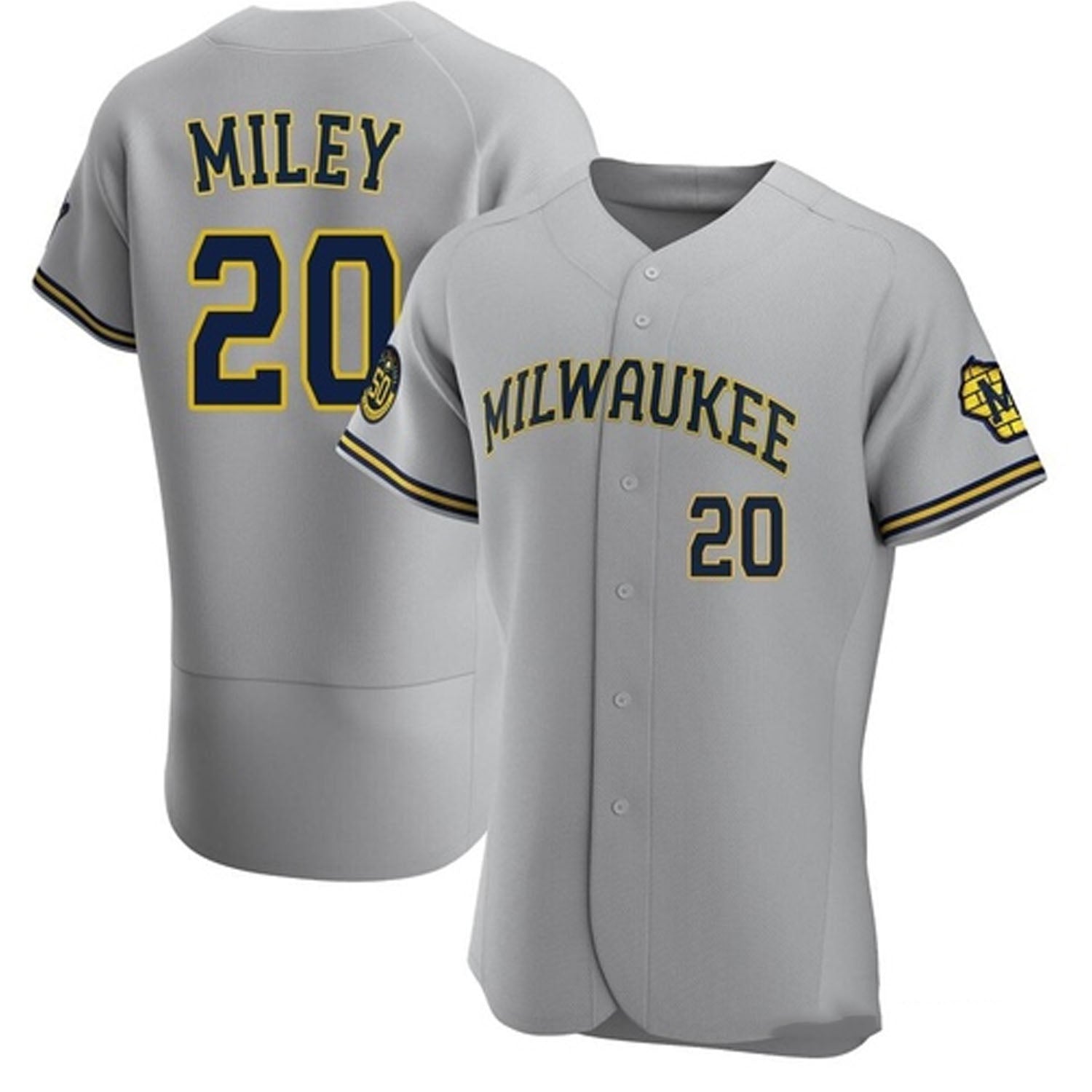 Wade Miley Milwaukee Brewers 20 Jersey