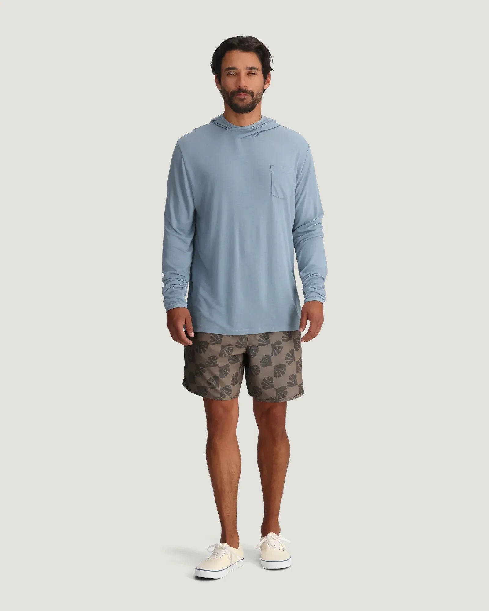 Men's Reverb Short Unlined – 7" - Sea Scallop Print Fossil
