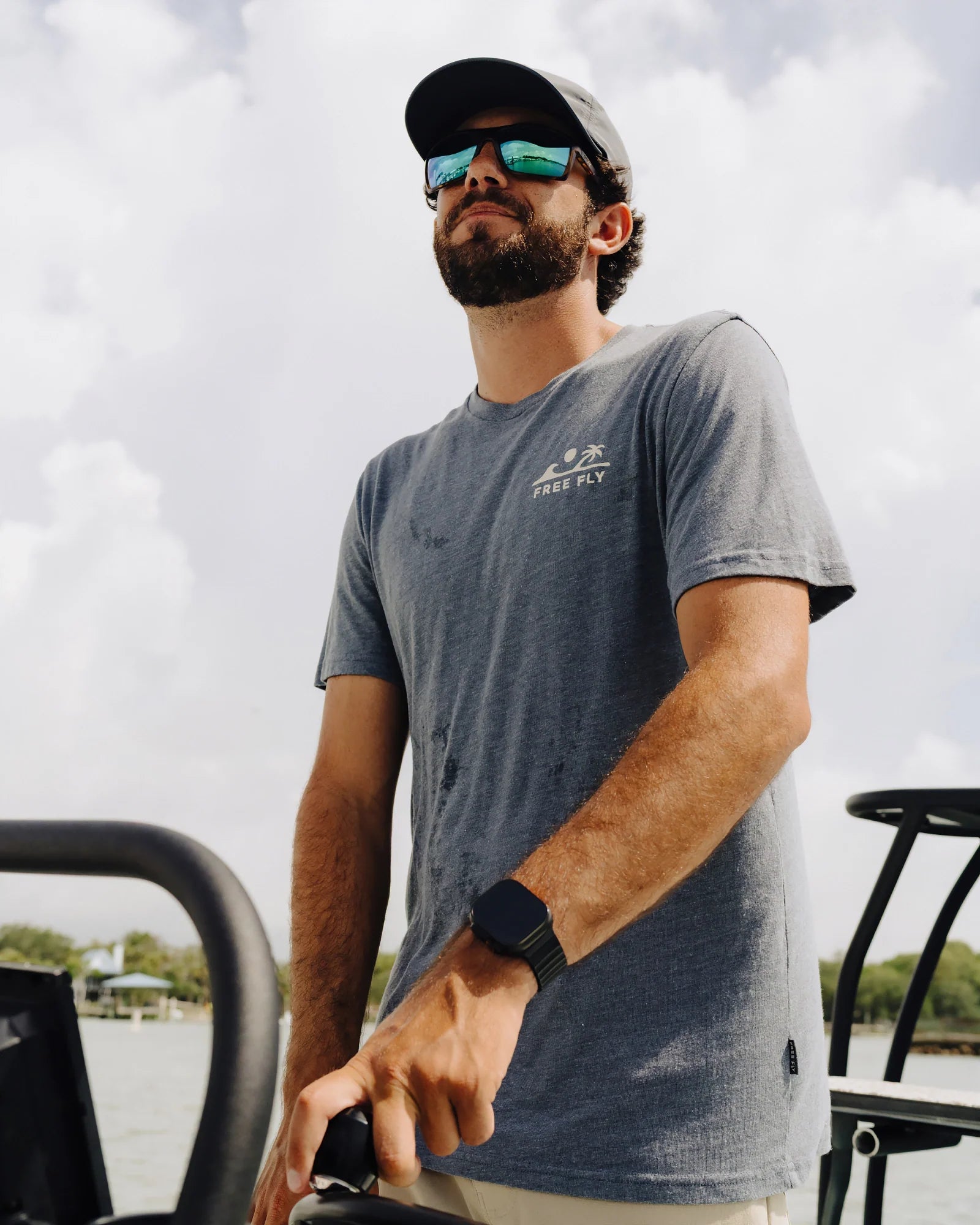 Rising Tide Tee - Heather Storm Cloud