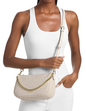 Michael Michael Kors Carmela Medium Signature Logo Convertible Crossbody Bag