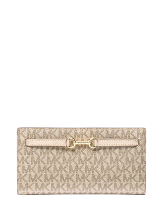 Michael Michael Kors Carson Large Metallic Signature Logo Wallet