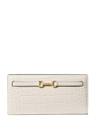 Michael Michael Kors Carson Large Patent Crocodile Embossed Wallet
