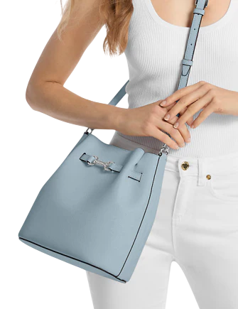 Michael Michael Kors Carson Medium Pebbled Leather Convertible Bucket Crossbody Bag
