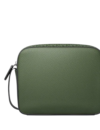 Michael Michael Kors Cooper Medium Pebbled Leather and Signature Logo Camera Crossbody Bag