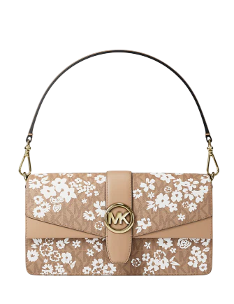 Michael Michael Kors Greenwich Medium Printed Signature Logo Convertible Shoulder Bag