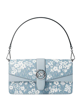 Michael Michael Kors Greenwich Medium Printed Signature Logo Convertible Shoulder Bag