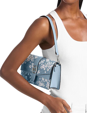 Michael Michael Kors Greenwich Medium Printed Signature Logo Convertible Shoulder Bag