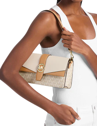 Michael Michael Kors Greenwich Medium Signature Logo Convertible Crossbody Bag
