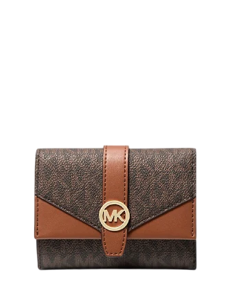 Michael Michael Kors Greenwich Medium Signature Logo Trifold Wallet