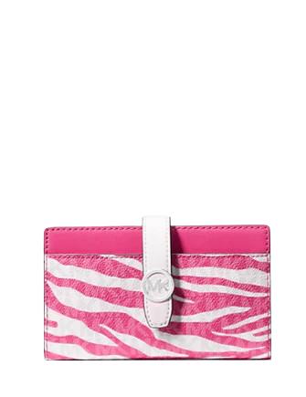 Michael Michael Kors Greenwich Medium Zebra Signature Logo Wallet