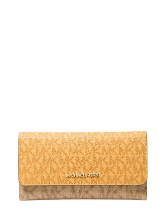 Michael Michael Kors Jet Set Large Signature Logo Tri-Fold Wallet