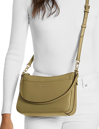 Michael Michael Kors Jet Set Medium Pebbled Leather Convertible Crossbody Bag