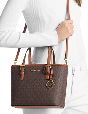 Michael Michael Kors Jet Set Travel Extra-Small Logo Top-Zip Tote Bag