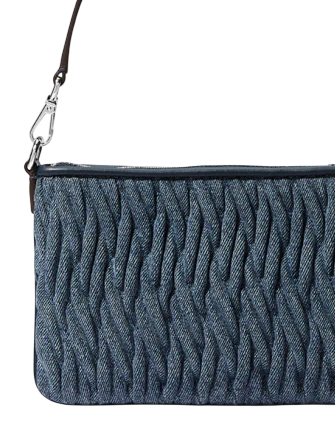 Michael Michael Kors Jet Set Travel Matelasse Denim Wristlet