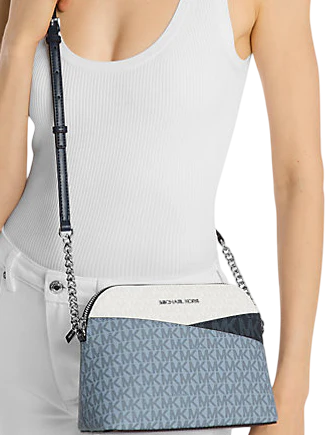 Michael Michael Kors Jet Set Travel Medium Color-Block Signature Logo Crossbody Bag