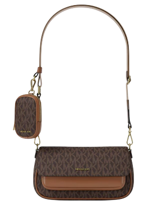 Michael Michael Kors Jet Set Travel Small Signature Logo Crossbody Bag With Pouch