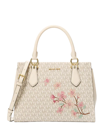 Michael Michael Kors Marilyn Medium Embellished Signature Logo Satchel