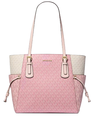 Michael Michael Kors Voyager Large Color-Block Signature Logo Tote Bag