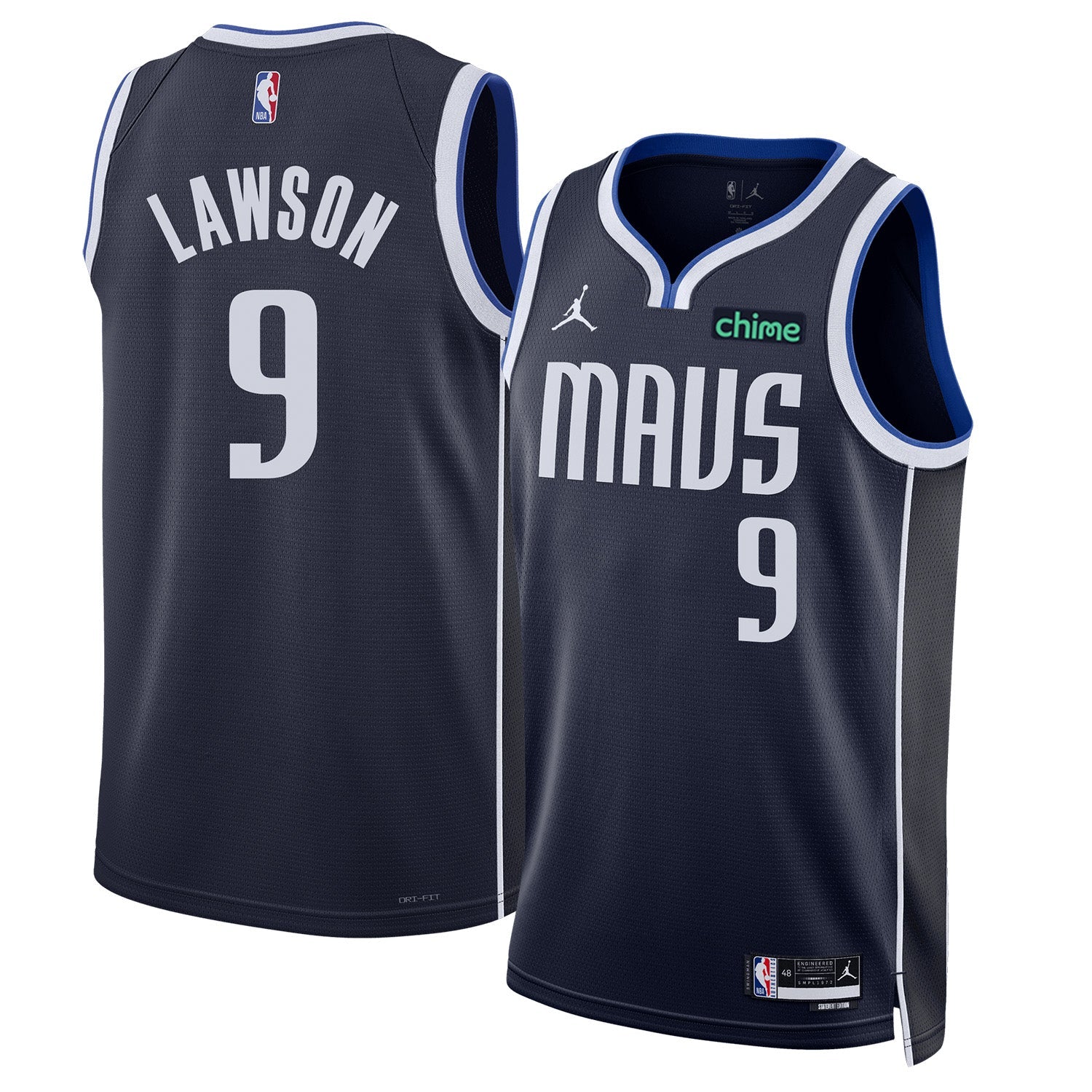 AJ Lawson Dallas Mavericks 9 Jersey