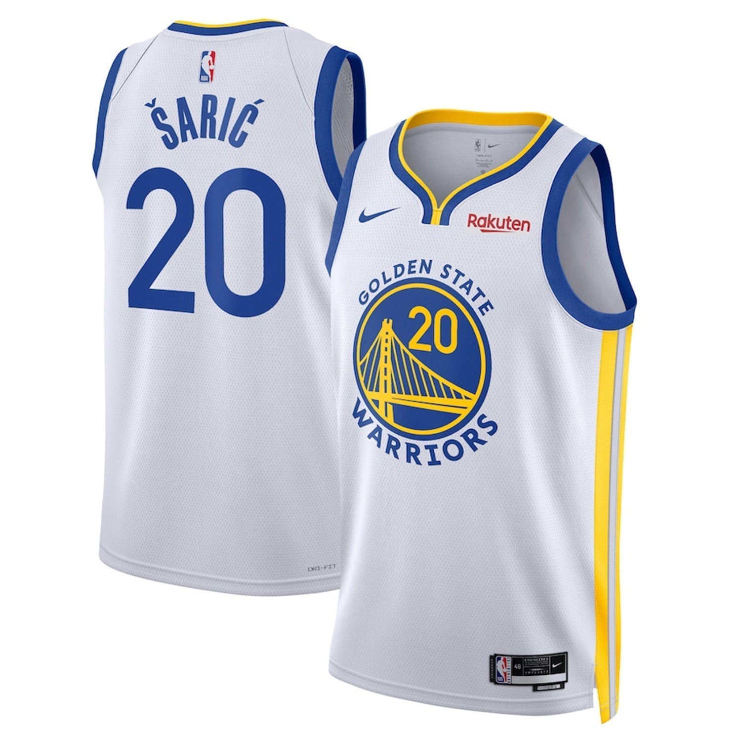 Dario Saric Golden State Warriors 20 Jersey