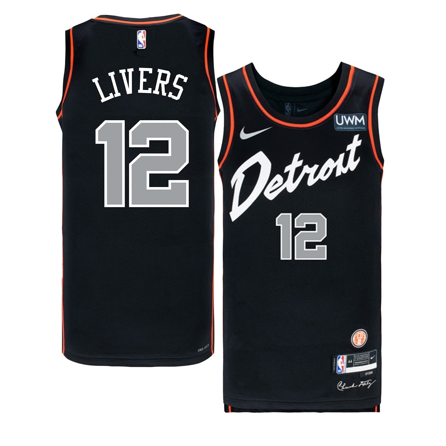 Isaiah Livers Detroit Pistons 12 Jersey