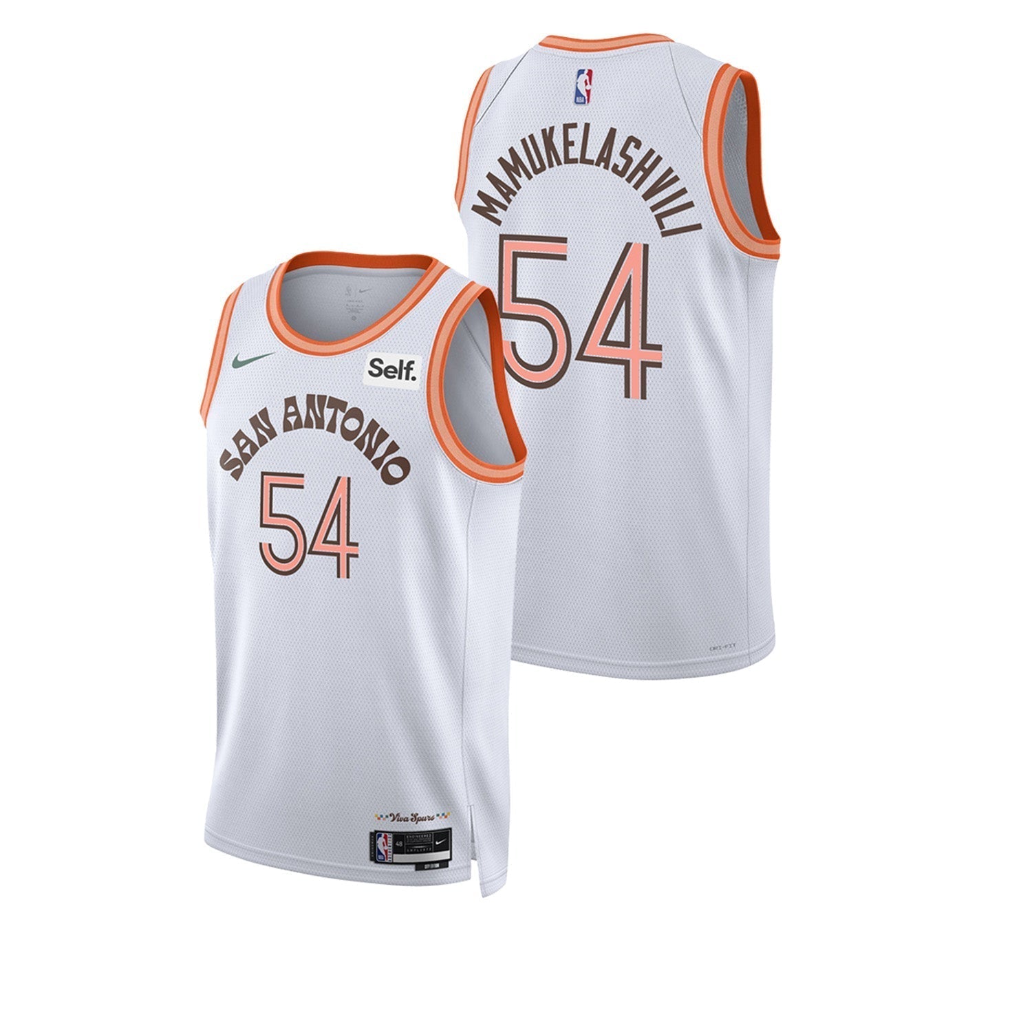 Sandro Mamukelashvili San Antonio Spurs 54 Jersey
