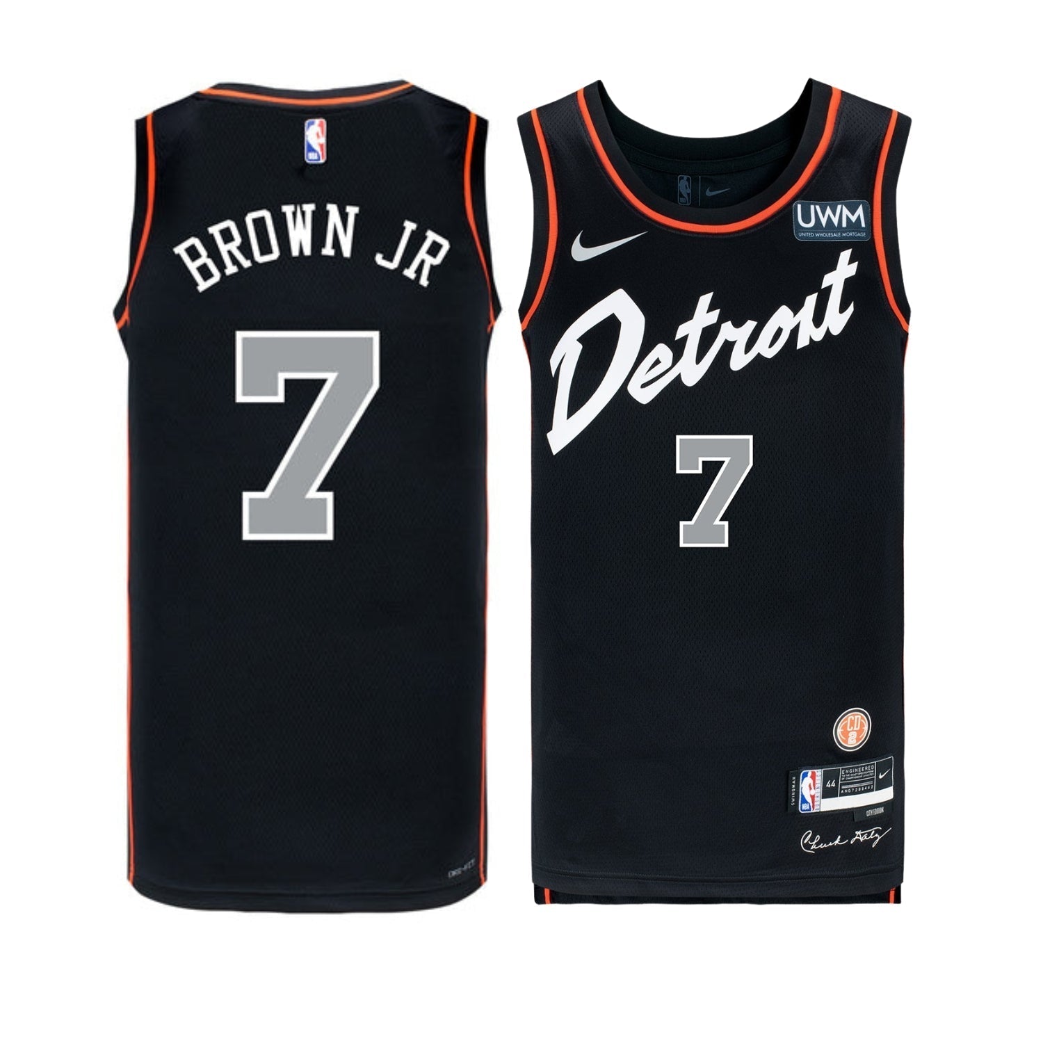 Troy Brown Jr Detroit Pistons 7 Jersey