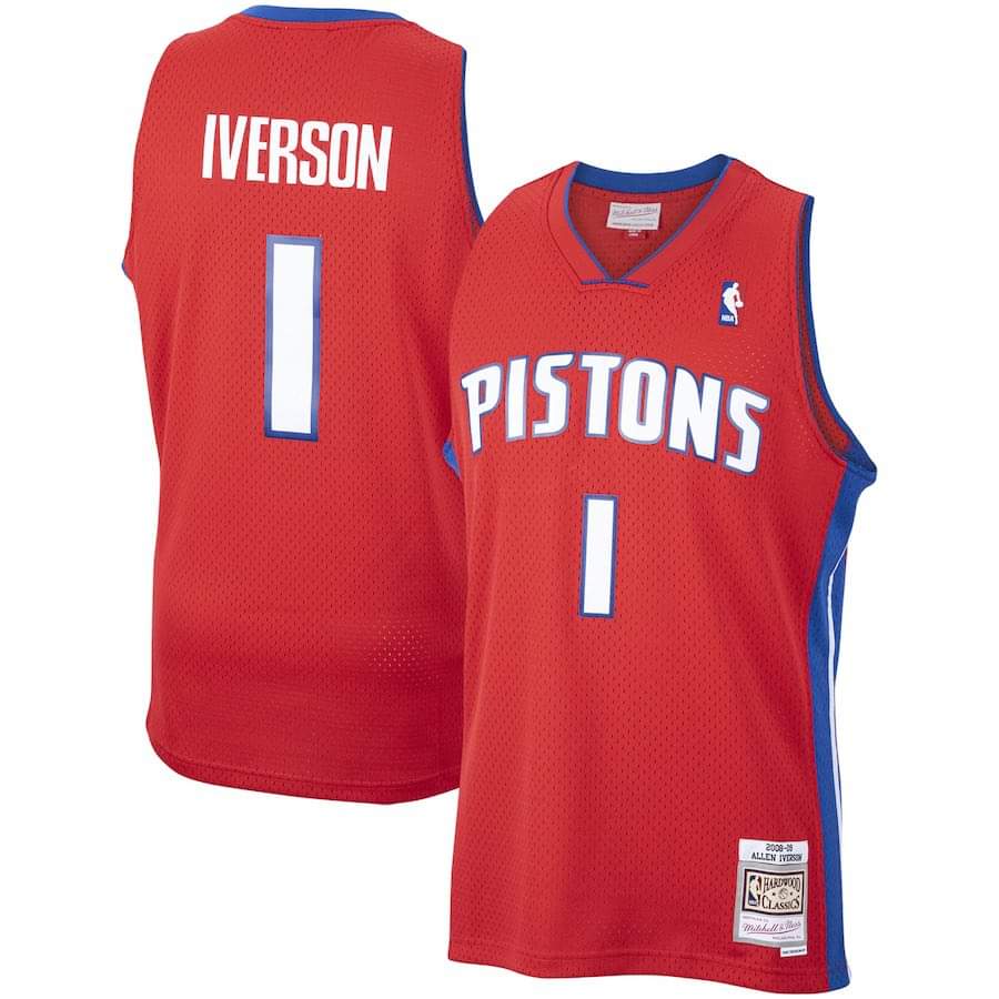 Allen Iverson Detroit Pistons 1 Jersey