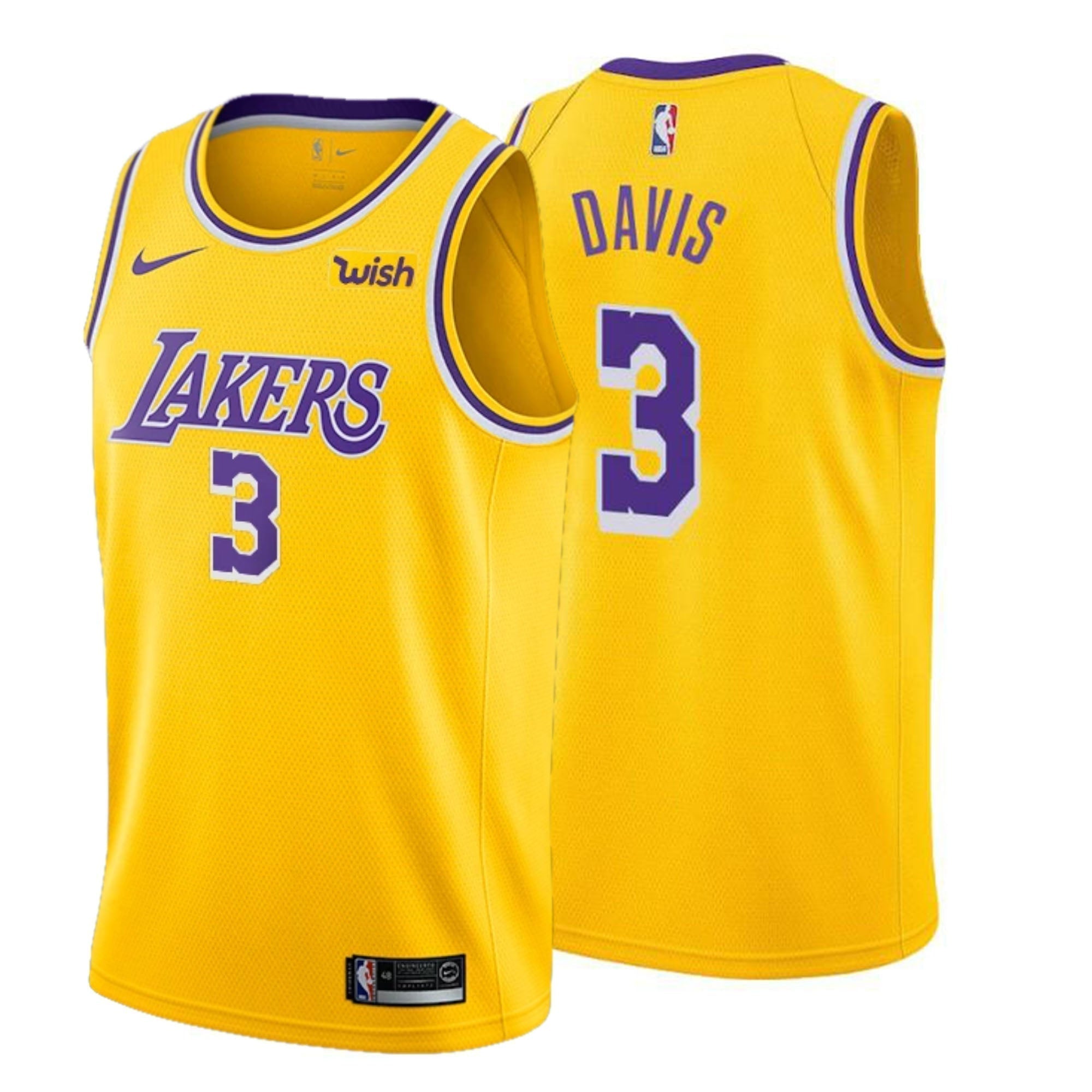 Anthony Davis Los Angeles Lakers 3 jersey