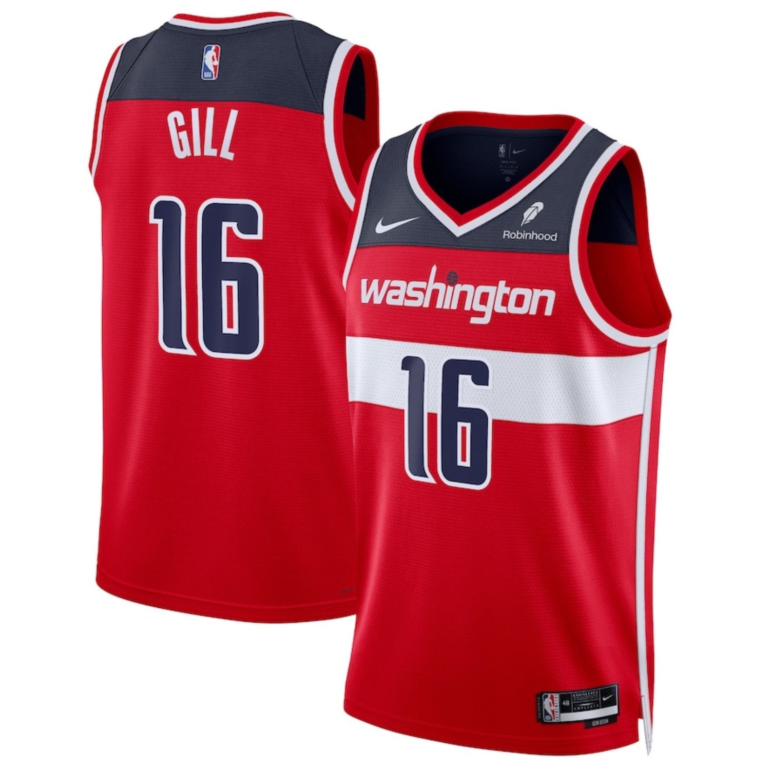 Anthony Gill Washington Wizards 16 Jersey