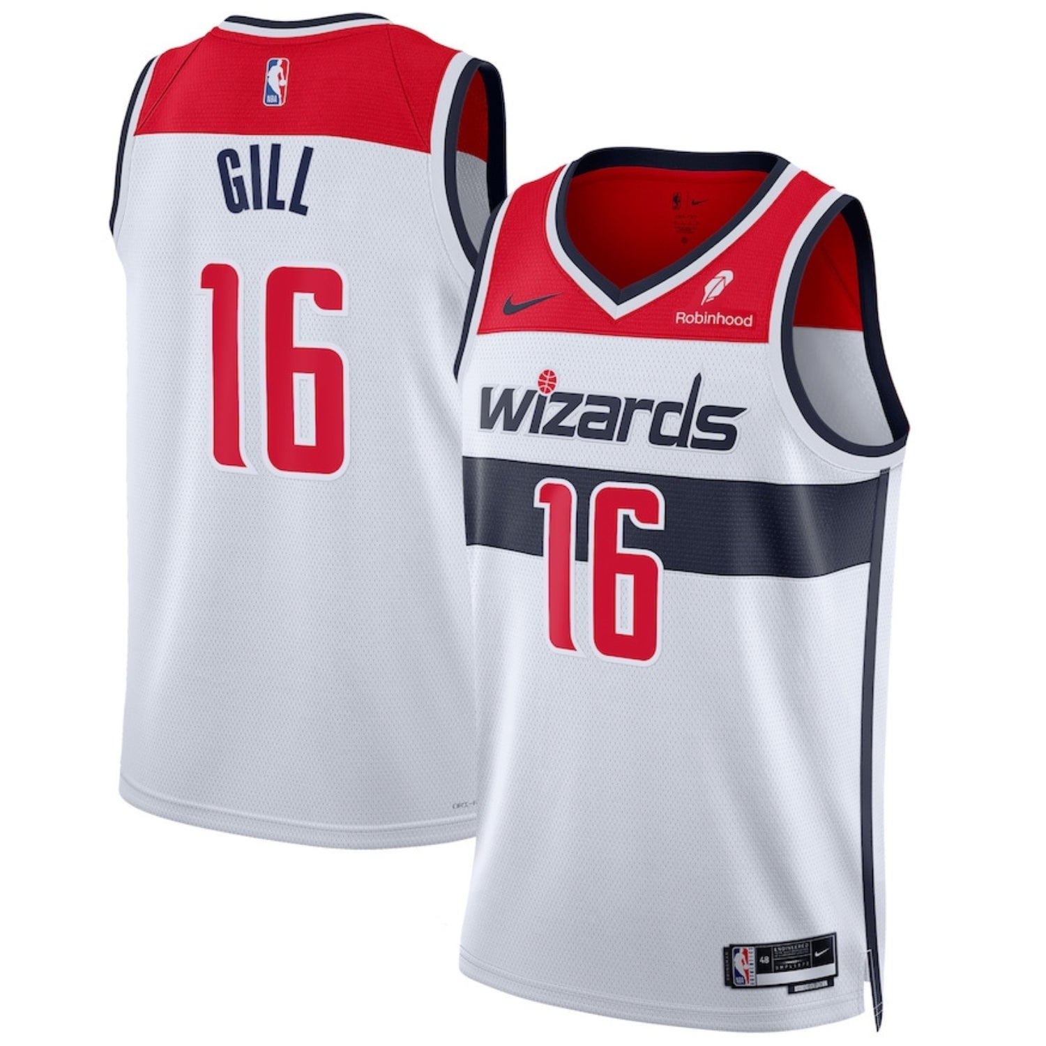 Anthony Gill Washington Wizards 16 Jersey