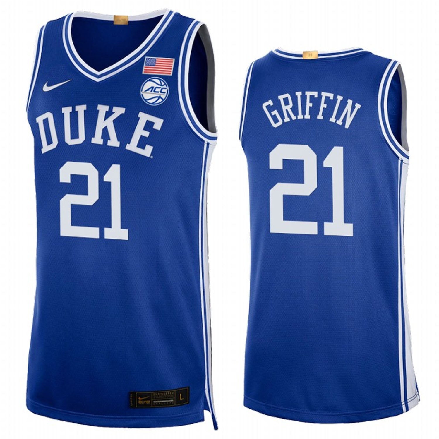 AJ Griffin Duke Blue Devils 21 Jersey
