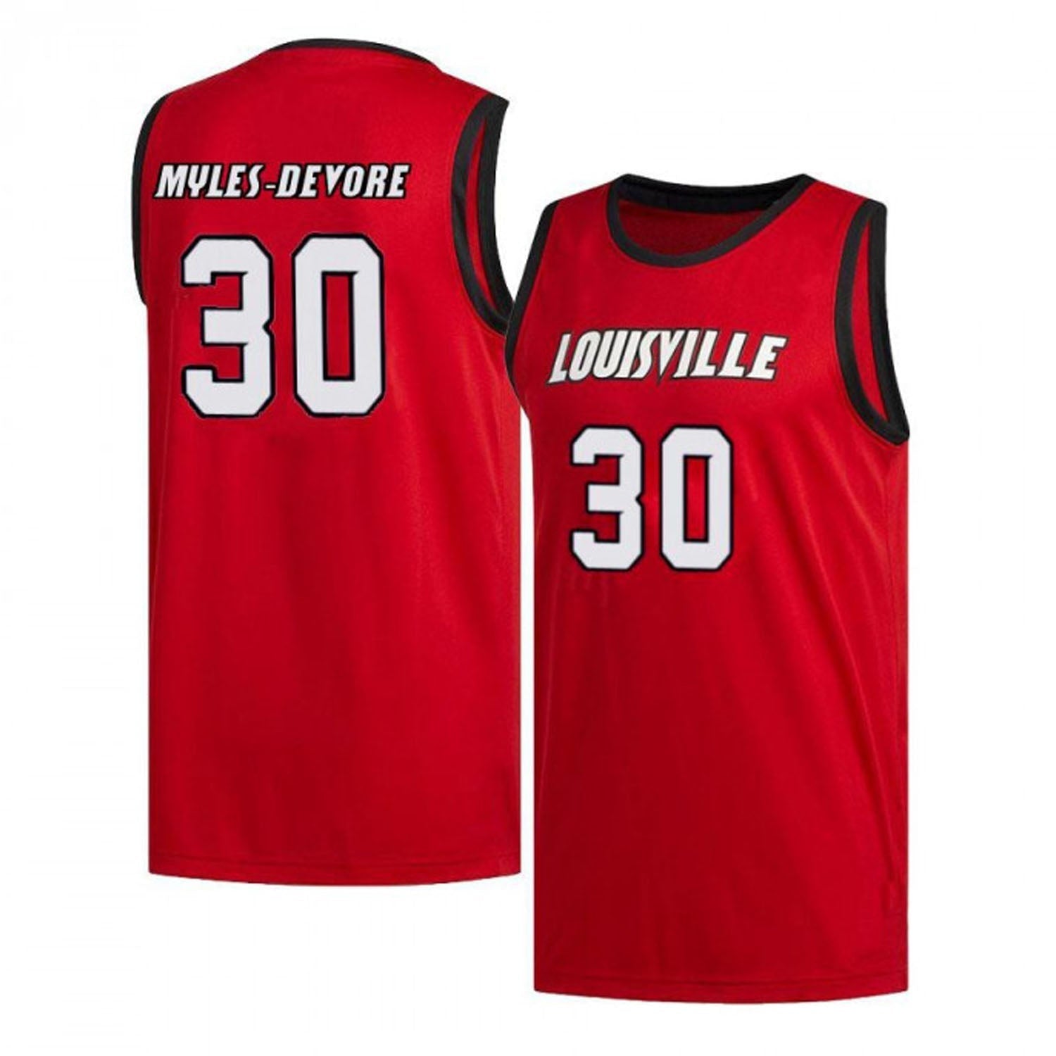 Ashton Myles-Devore Louisville Cardinals 30 Jersey