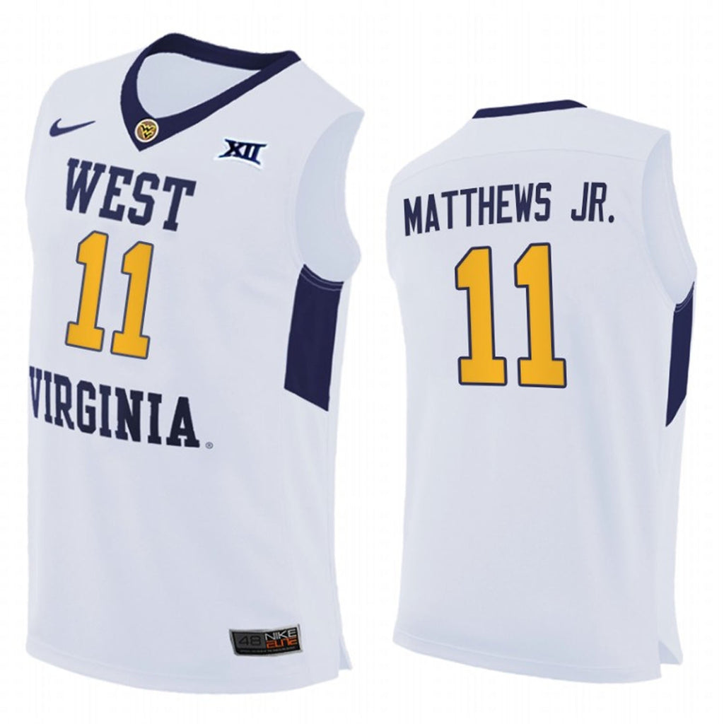 Emmitt Matthews West Virginia Mountaineers 11 Jersey