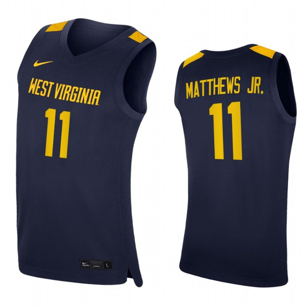 Emmitt Matthews West Virginia Mountaineers 11 Jersey