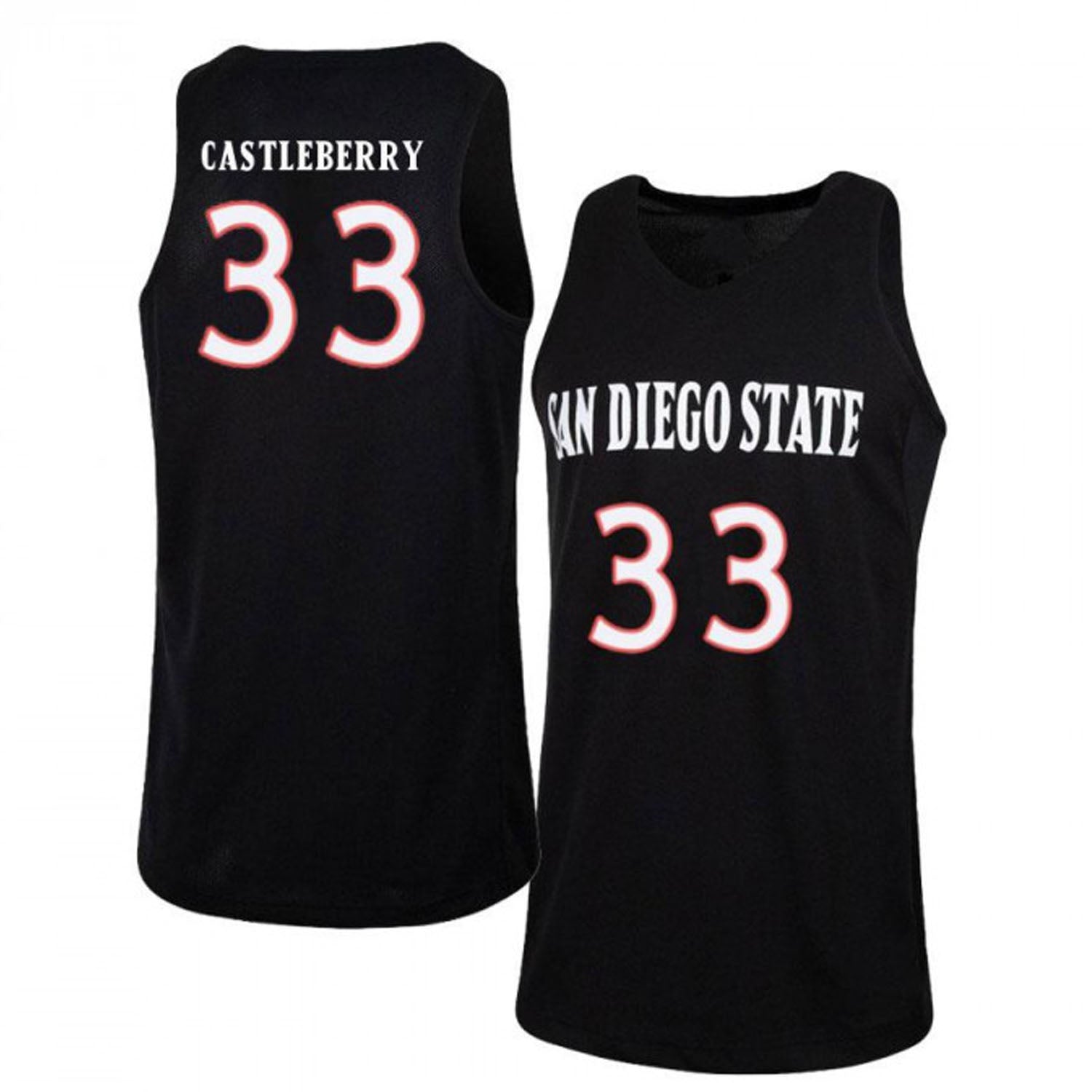 Jeremy Castleberry San Diego State Aztecs 33 Jersey