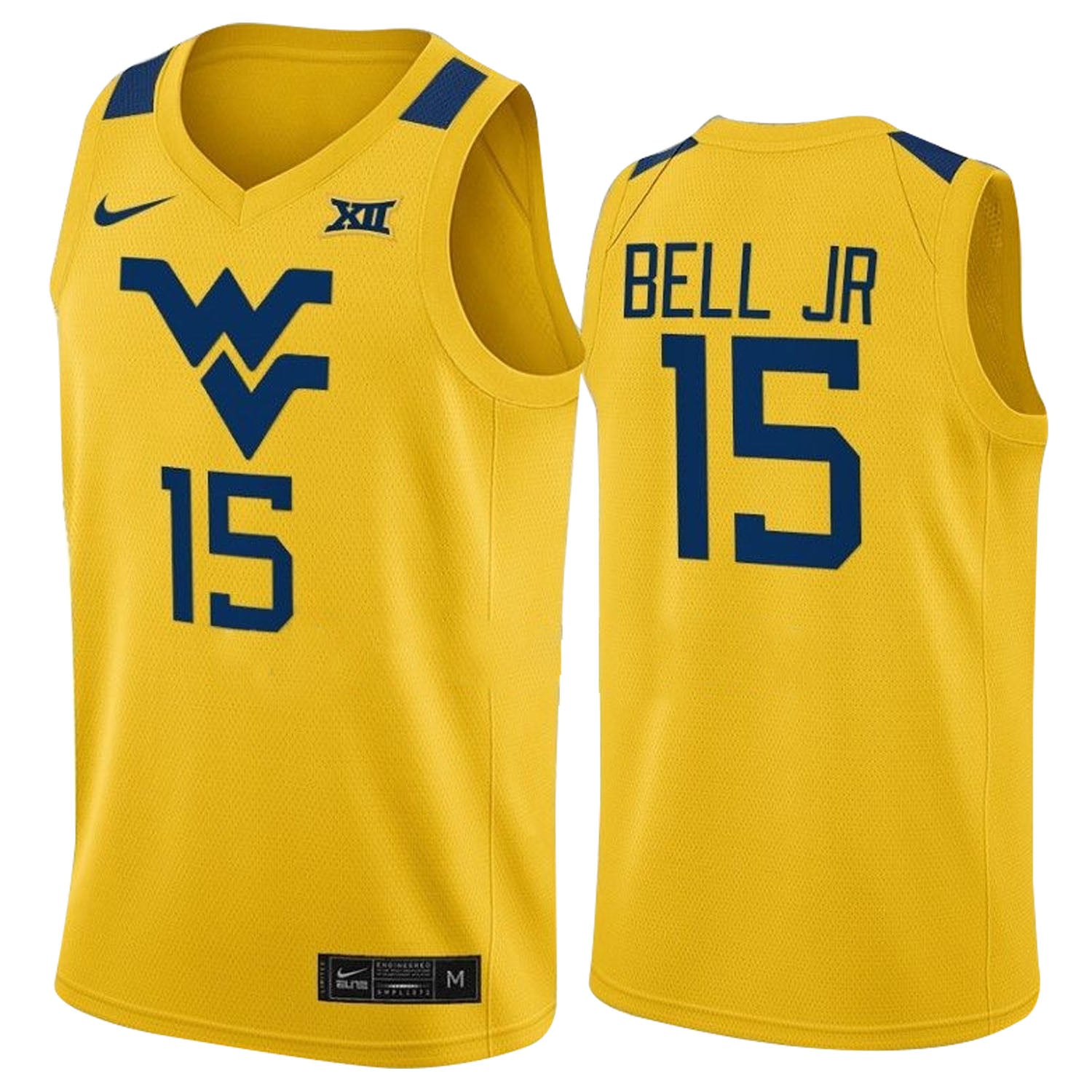 Jimmy Bell Jr. West Virginia Mountaineers 15 Jersey
